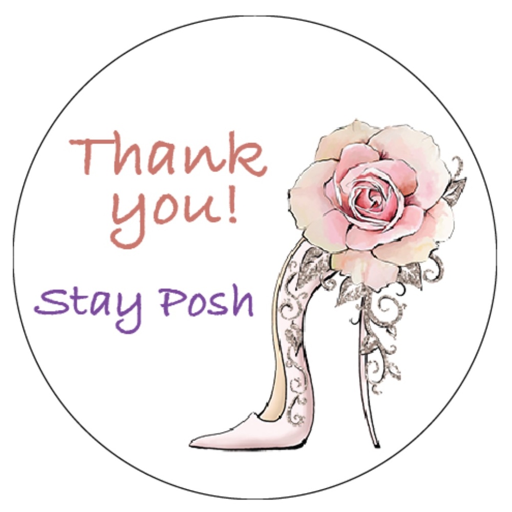 x72 NEW Stay Posh Thank you Fashion Girls Stickers